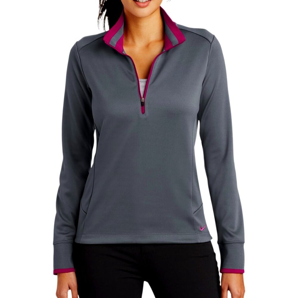 DANSKIN Dri-More Quarter-Zip Yoga Running Athletic Shirt LS Thumbholes M